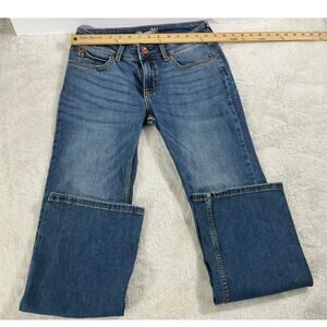 Wrangler Womens Bootcut Jeans Size 7 x 30 Mid-Rise Classic Pink Stitching Great